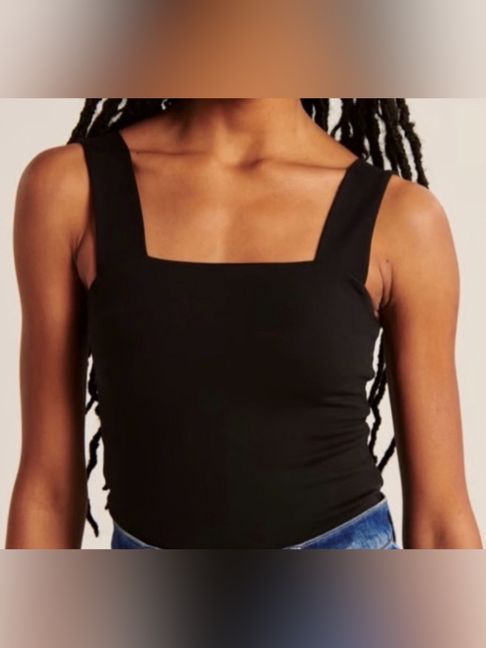 Abercrombie & Fitch Black Square-Neck Tank